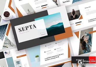 54页摄影图片展示产品展示通用国外PPT模板 - 顶尖PPT