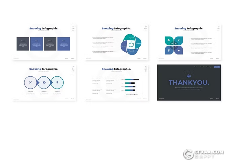 30页徒步旅行滑雪项目介绍分析国外KeyNote模板5种配色 - 顶尖PPT