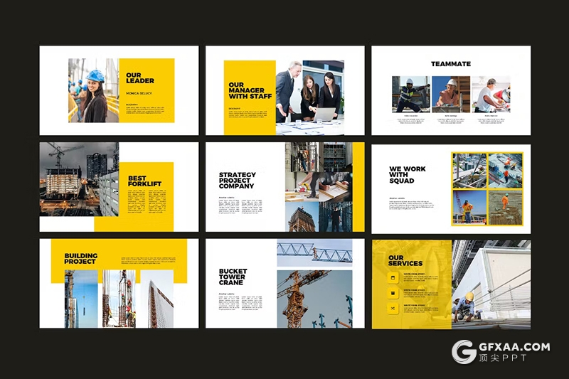 30页商业地产建筑工程施工项目公司项目介绍展示国外Keynote模板 - 顶尖PPT