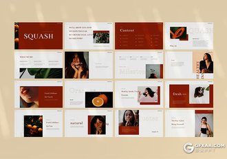 35页时尚精美摄影图片展示国外PPT模板 - 顶尖PPT