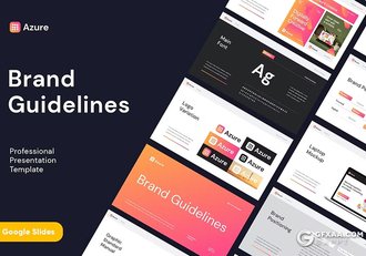 28页渐变色企业品牌宣传团队介绍通用国外GoogleSlides模板 - 顶尖PPT