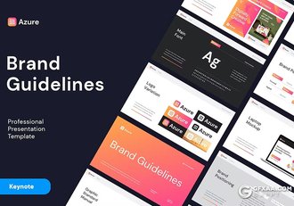 28页渐变色企业品牌宣传团队介绍通用国外keynote模板 - 顶尖PPT