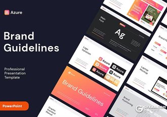 28页渐变色企业品牌宣传团队介绍通用国外PPT模板 - 顶尖PPT