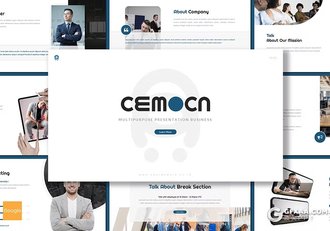 30页企业介绍商业计划书商务通用国外GoogleSlides模板5种配色 - 顶尖PPT