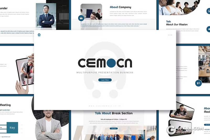 30页企业介绍商业计划书商务通用国外KeyNote模板5种配色 - 顶尖PPT