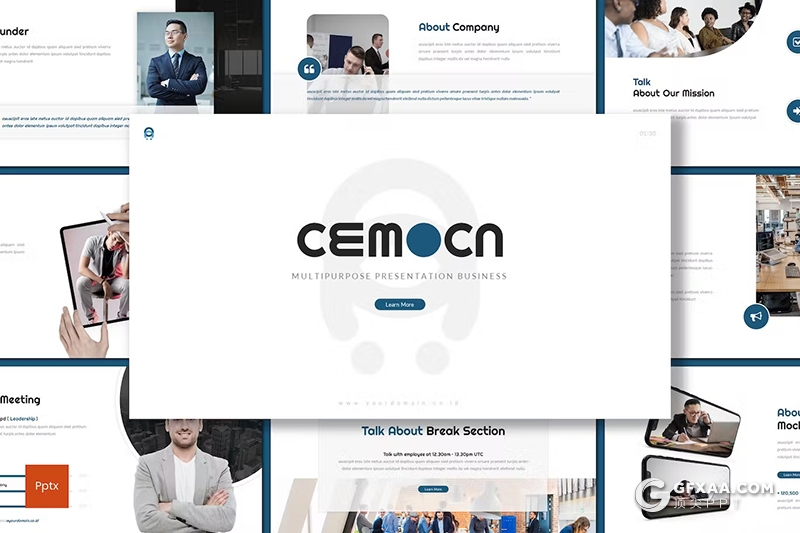 30页企业介绍商业计划书商务通用国外PPT模板5种配色 - 顶尖PPT