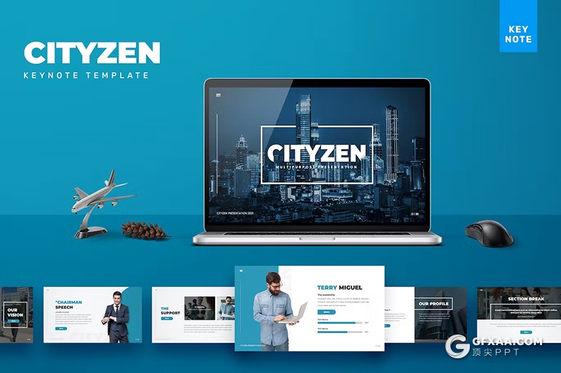 30页企业简介团队介绍商业计划商务通用国外KeyNote模板5种配色 - 顶尖PPT