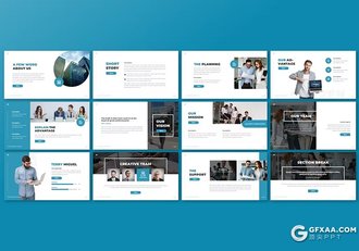 30页企业简介团队介绍商业计划商务通用国外PPT模板5种配色 - 顶尖PPT