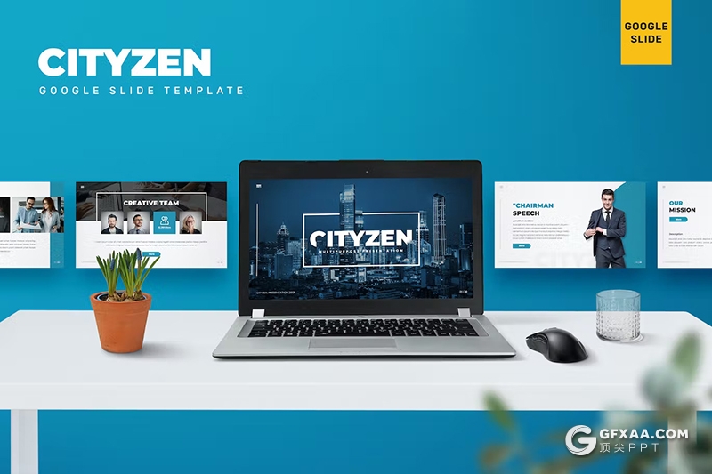 30页企业简介团队介绍商业计划商务通用国外GoogleSlides模板5种配色 - 顶尖PPT