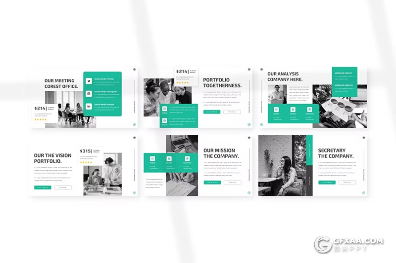 30页绿色简约大气商务通用国外KeyNote模板 - 顶尖PPT