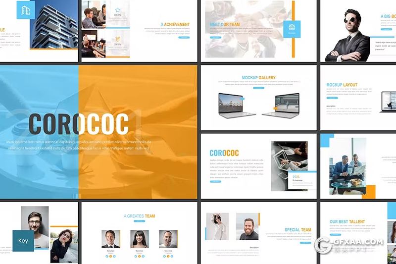30页企业业务团队介绍商务通用国外KeyNote模板5种配色 - 顶尖PPT