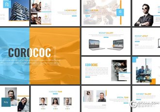 30页企业业务团队介绍商务通用国外KeyNote模板5种配色 - 顶尖PPT