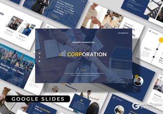 41页高端大气蓝色企业合作商业计划书商务通用国外GoogleSlides模板 - 顶尖PPT