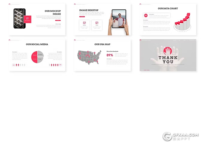 30页简约大气团队介绍商务通用国外GoogleSlides模板5种配色 - 顶尖PPT