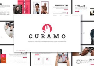 30页简约大气团队介绍商务通用国外PPT模板5种配色 - 顶尖PPT