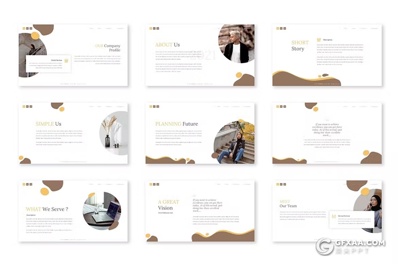 30页时尚精美团队介绍商业计划商务通用国外KeyNote模板5种配色 - 顶尖PPT