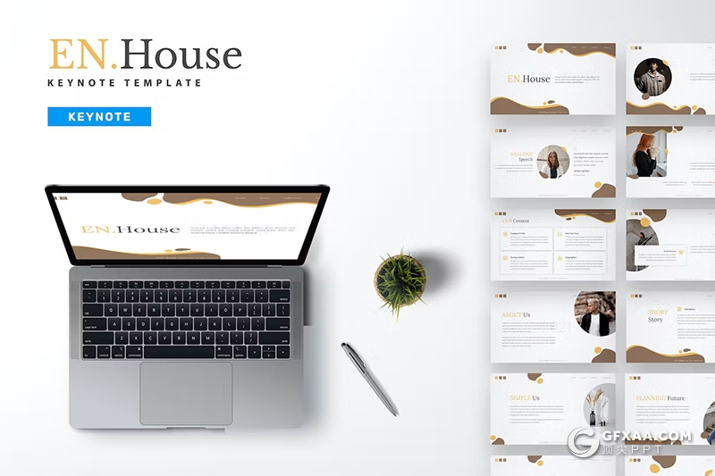 30页时尚精美团队介绍商业计划商务通用国外KeyNote模板5种配色 - 顶尖PPT