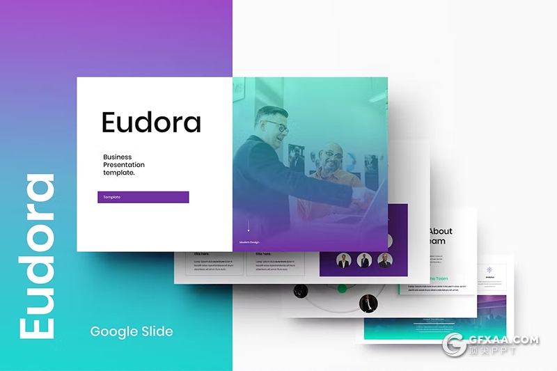 39页渐变蓝色企业合作商业计划团队介绍商务通用国外GoogleSlides模板 - 顶尖PPT