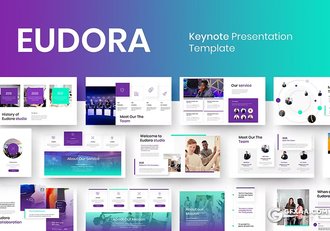 39页渐变蓝色企业合作商业计划团队介绍商务通用国外KeyNote模板 - 顶尖PPT