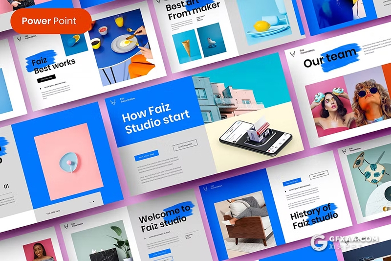 39页精美时尚摄影图片展示商业通用国外PPT模板 - 顶尖PPT