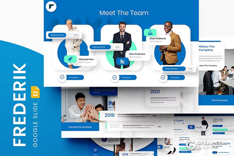 39页精美大气企业简介团队介绍商业计划商务通用国外GoogleSlides模板 - 顶尖PPT