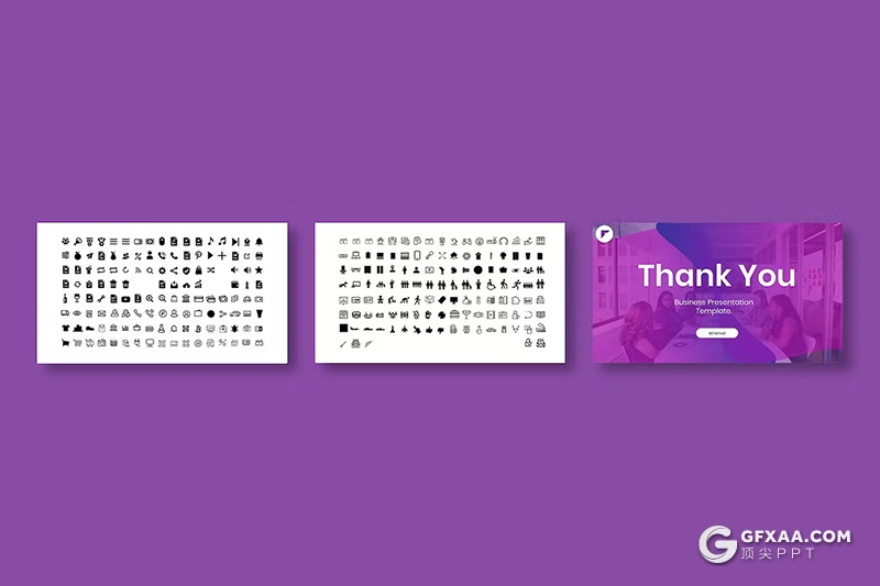 39页大气时尚渐变紫色业务展示商业计划书商务通用国外GoogleSlides模板 - 顶尖PPT