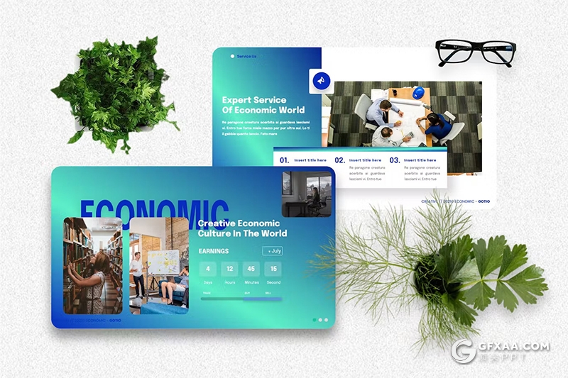 40页渐变色商业计划书团队介绍商务通用国外GoogleSlides模板 - 顶尖PPT