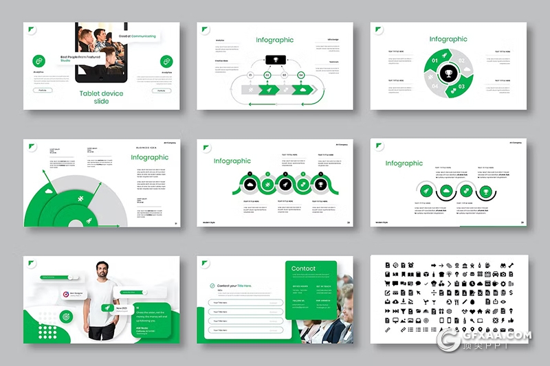 39页绿色产品介绍团队介绍商业计划商务通用国外GoogleSlides模板 - 顶尖PPT