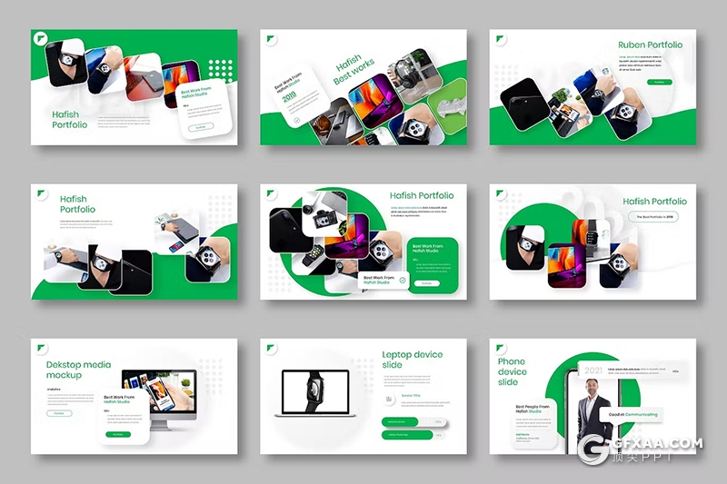 39页绿色产品介绍团队介绍商业计划商务通用国外GoogleSlides模板 - 顶尖PPT