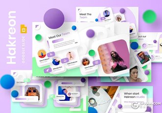 39页多色彩精美时尚商业计划团队介绍商务通用国外GoogleSlides模板 - 顶尖PPT