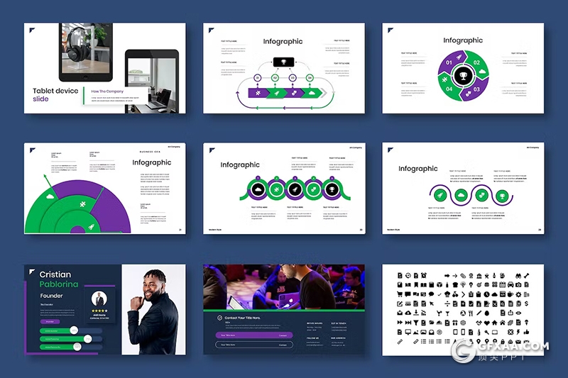 39页高端大气产品介绍团队简介商业计划商务通用国外PPT模板 - 顶尖PPT