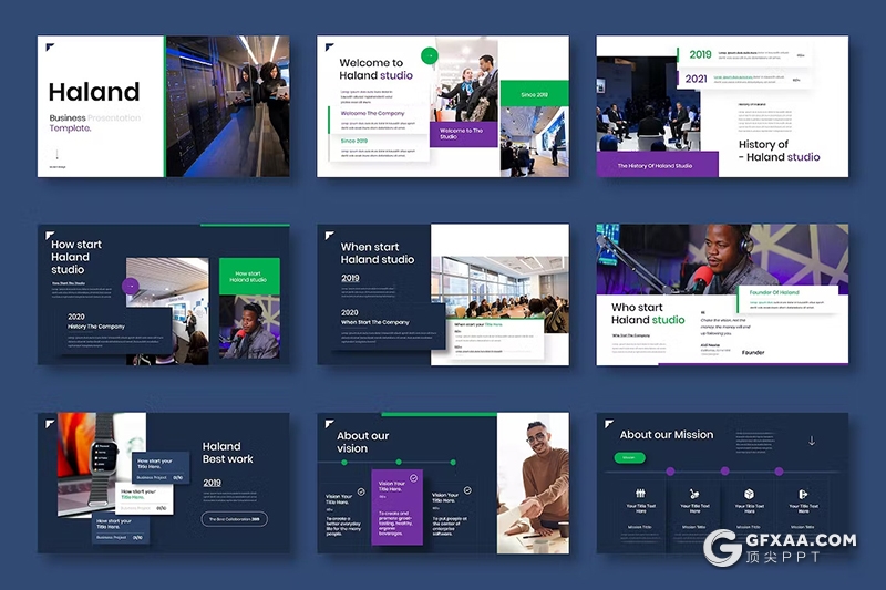 39页高端大气产品介绍团队简介商业计划商务通用国外PPT模板 - 顶尖PPT