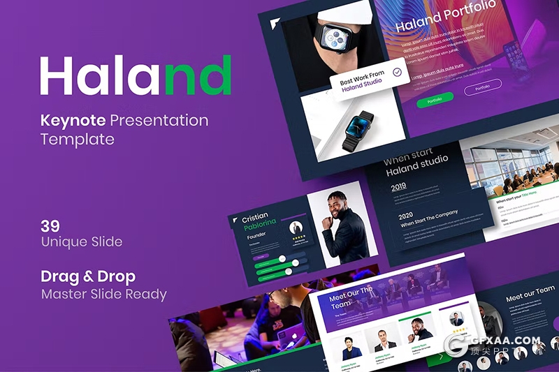 39页高端大气产品介绍团队简介商业计划商务通用国外KeyNote模板 - 顶尖PPT