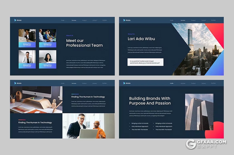 32页创意精美企业简介团队介绍商务通用国外GoogleSlides模板 - 顶尖PPT