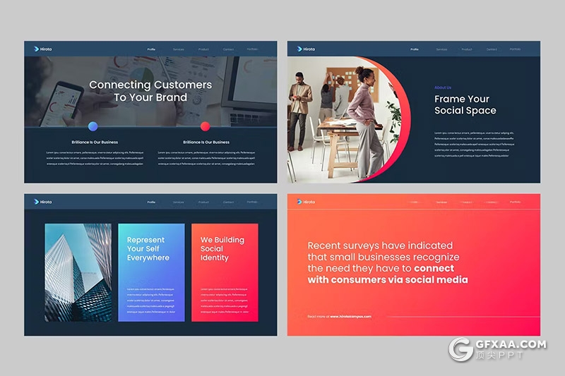 32页创意精美企业简介团队介绍商务通用国外GoogleSlides模板 - 顶尖PPT