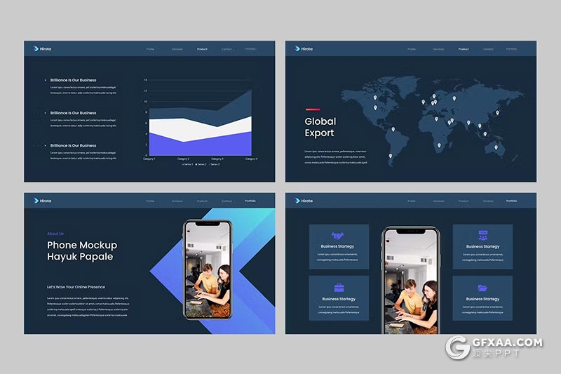 32页创意精美企业简介团队介绍商务通用国外GoogleSlides模板 - 顶尖PPT
