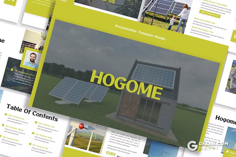 30页公司业务展示团队介绍商务通用国外GoogleSlides模板5种配色 - 顶尖PPT