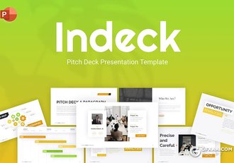 24页清新简约商务通用国外PPT模板 - 顶尖PPT