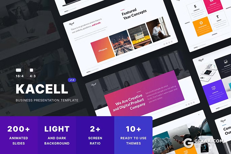 171页多色彩商务通用图形图表国外PPT模板 - 顶尖PPT