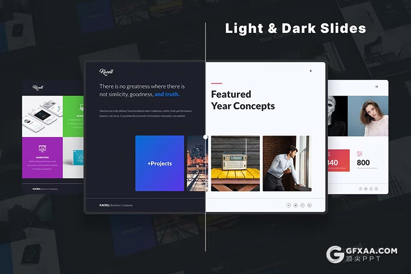 171页多色彩商务通用图形图表国外PPT模板 - 顶尖PPT