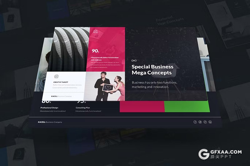 171页多色彩商务通用图形图表国外PPT模板 - 顶尖PPT