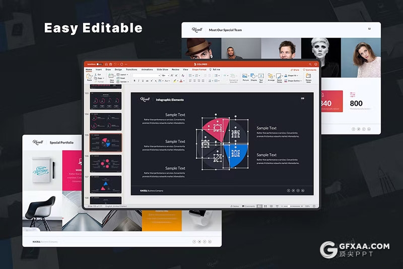 171页多色彩商务通用图形图表国外PPT模板 - 顶尖PPT