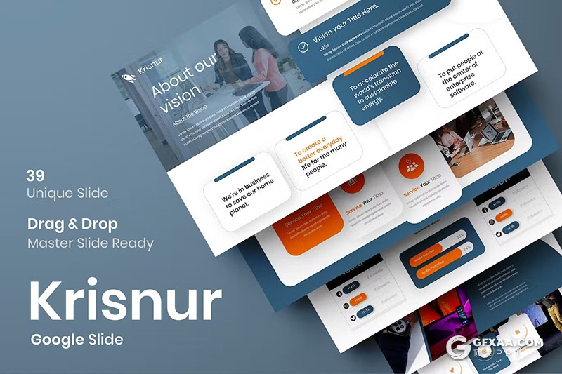 39页简约精美企业年度报告商业计划商务通用国外GoogleSlides模板 - 顶尖PPT