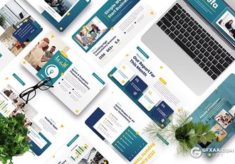 40页团队介绍企业年度报告总结商务通用国外GoogleSlides模板 - 顶尖PPT