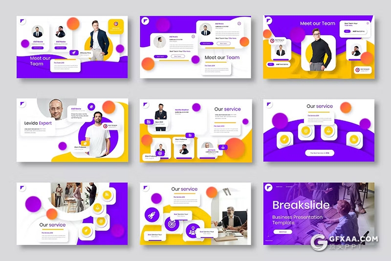 39页精美时尚商务团队介绍商业计划商务通用国外KeyNote模板 - 顶尖PPT