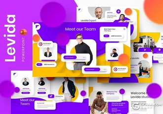 39页精美时尚商务团队介绍商业计划商务通用国外PPT模板 - 顶尖PPT