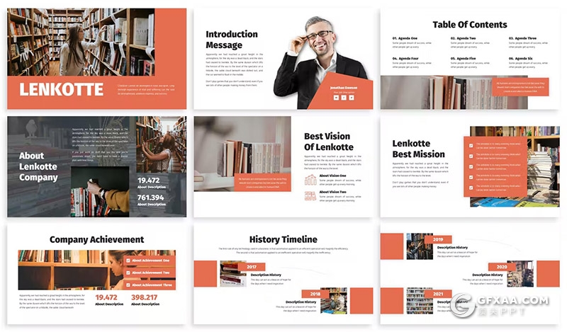 30页业务展示商业介绍企业通用国外PPT模板5种配色 - 顶尖PPT