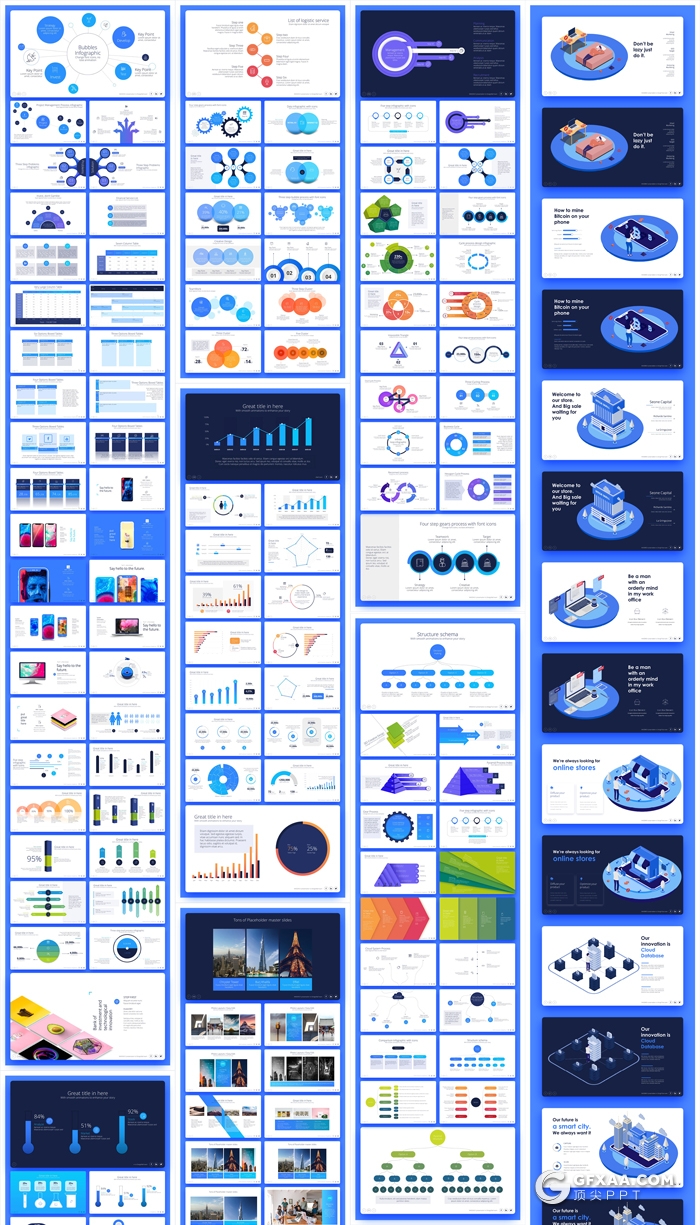 1490页国外巨作全动画数据图形图表Massive X PPT模板 - 顶尖PPT