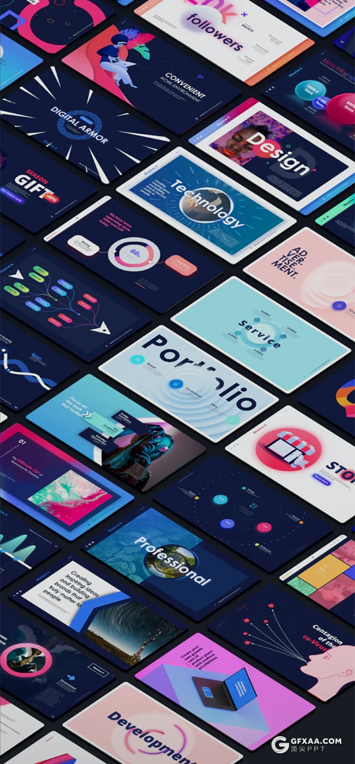 1490页国外巨作全动画数据图形图表Massive X PPT模板 - 顶尖PPT