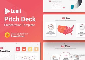53页红色商务合作商业计划商务通用国外PPT模板 - 顶尖PPT